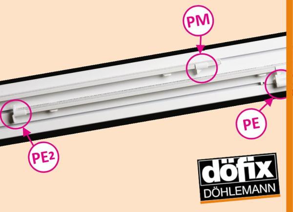 Döfix Mitnehmersystem - Mitnehmer für Döfix Flächenvorhangschiene